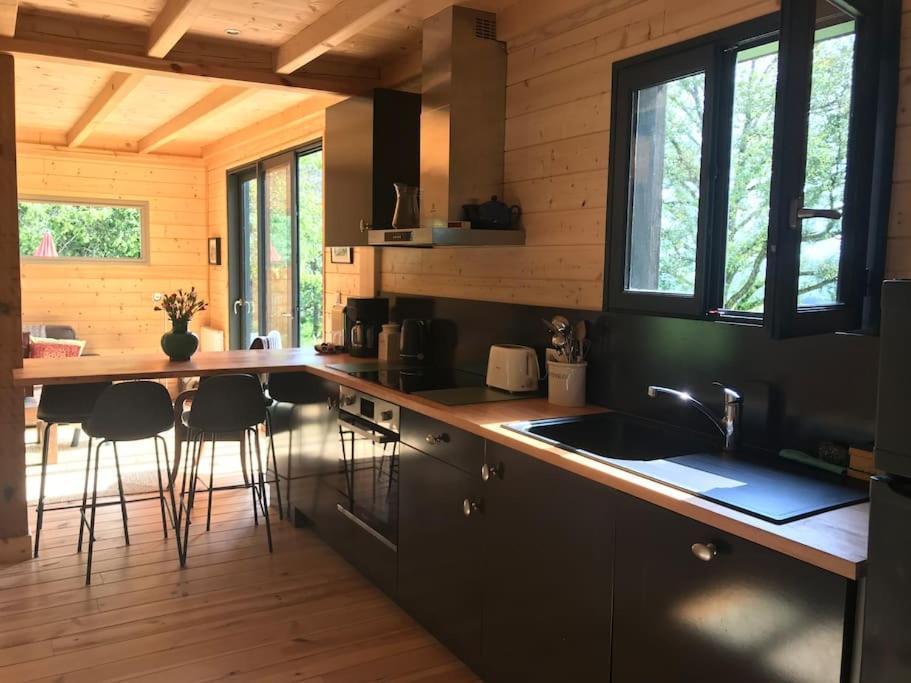 Maison De Bois En Pleine Nature A 20 Min De Beaune Montceau-et-Echarnant Exteriör bild